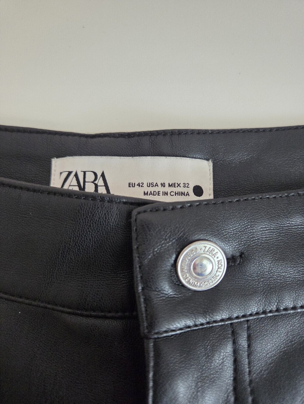 ZARA Black Women’s Leather-Look Pants